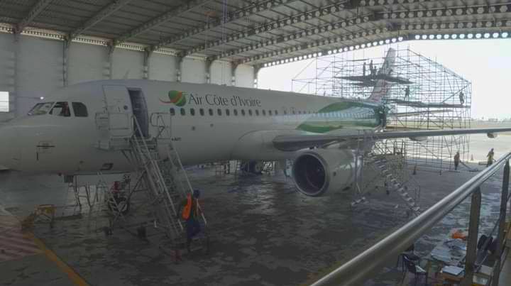 Air Côte d’Ivoire réalise localement sa 1ere maintenance de type C sur un Airbus A320